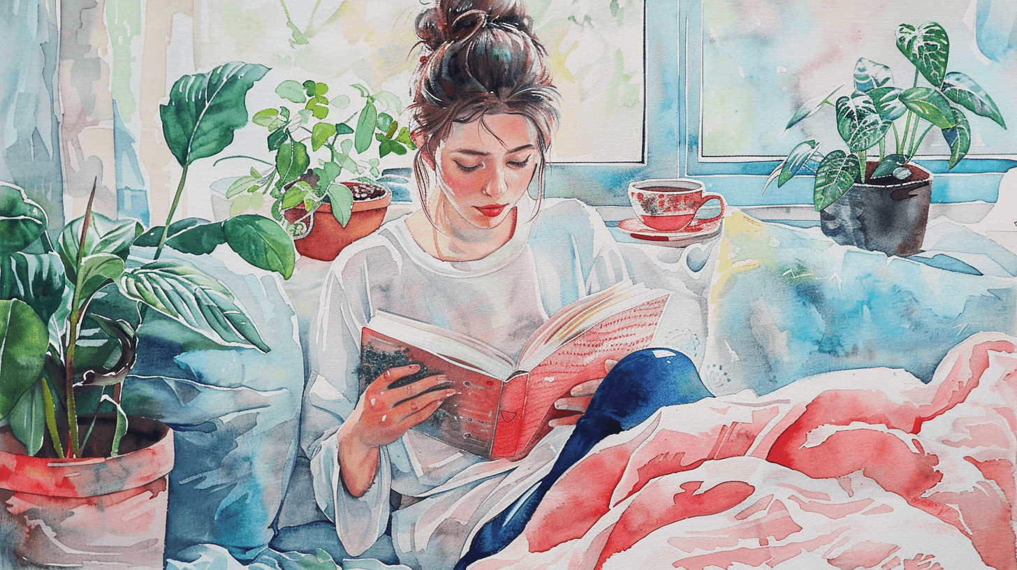 Calming illustration of a mother in a supportive therapy session, representing cognitive behavioral therapy for postpartum depression